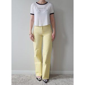 Trendyol Feminism Printed Asymmetric White T-Shirt Size L